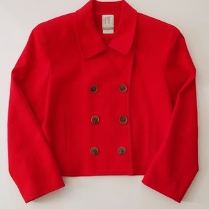 Vintage CW Dbl Breasted Red Blazer, 10P